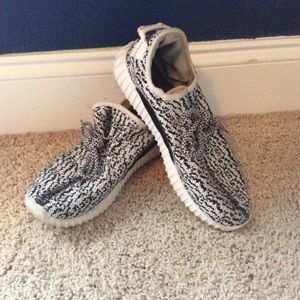 Black and white speckled sneakers